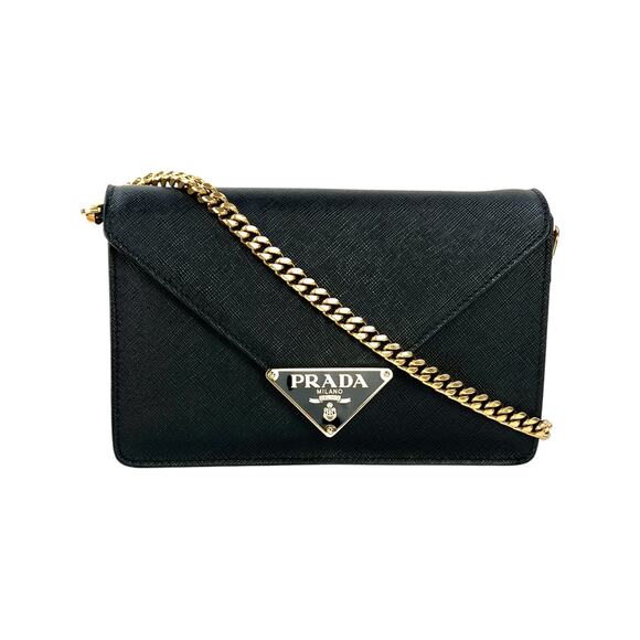 Prada Saffiano Leather Chain Crossbody Bag - Picture 1 of 9